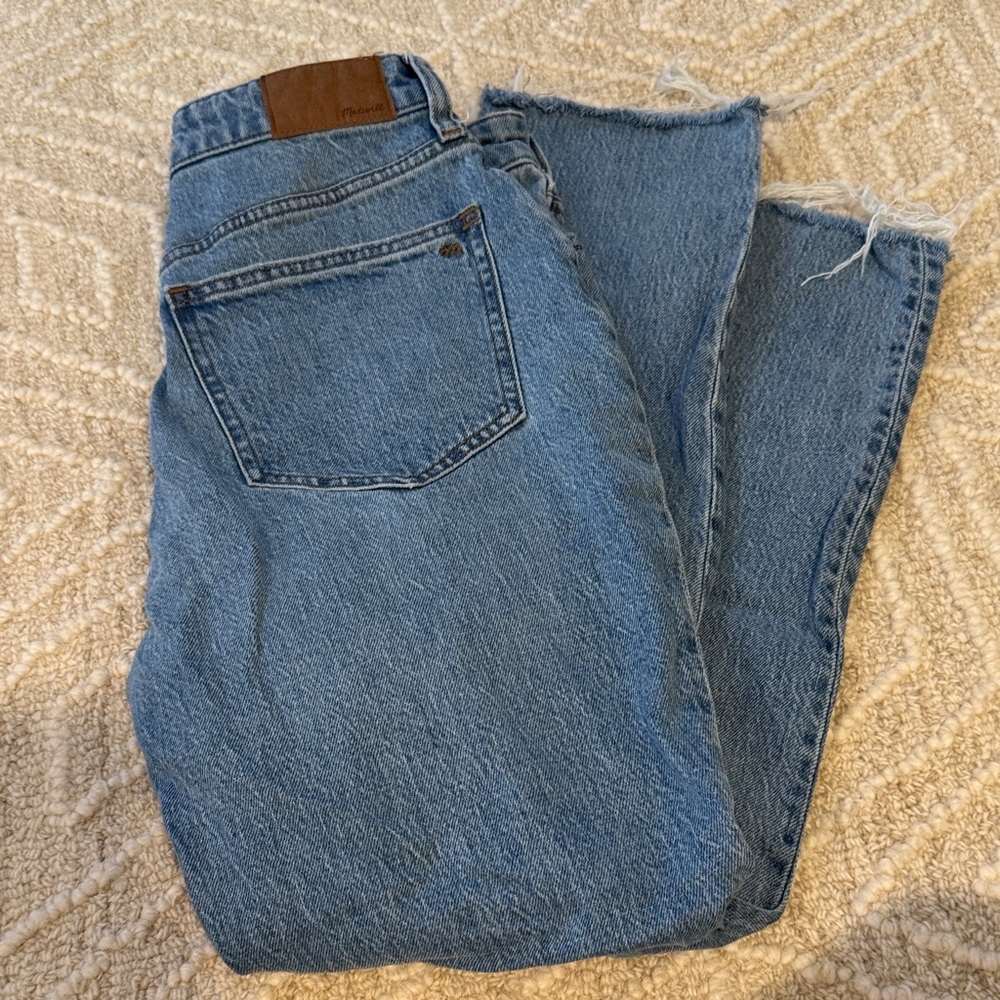 Madewell Straight Leg Denim Jeans in Classic Blue